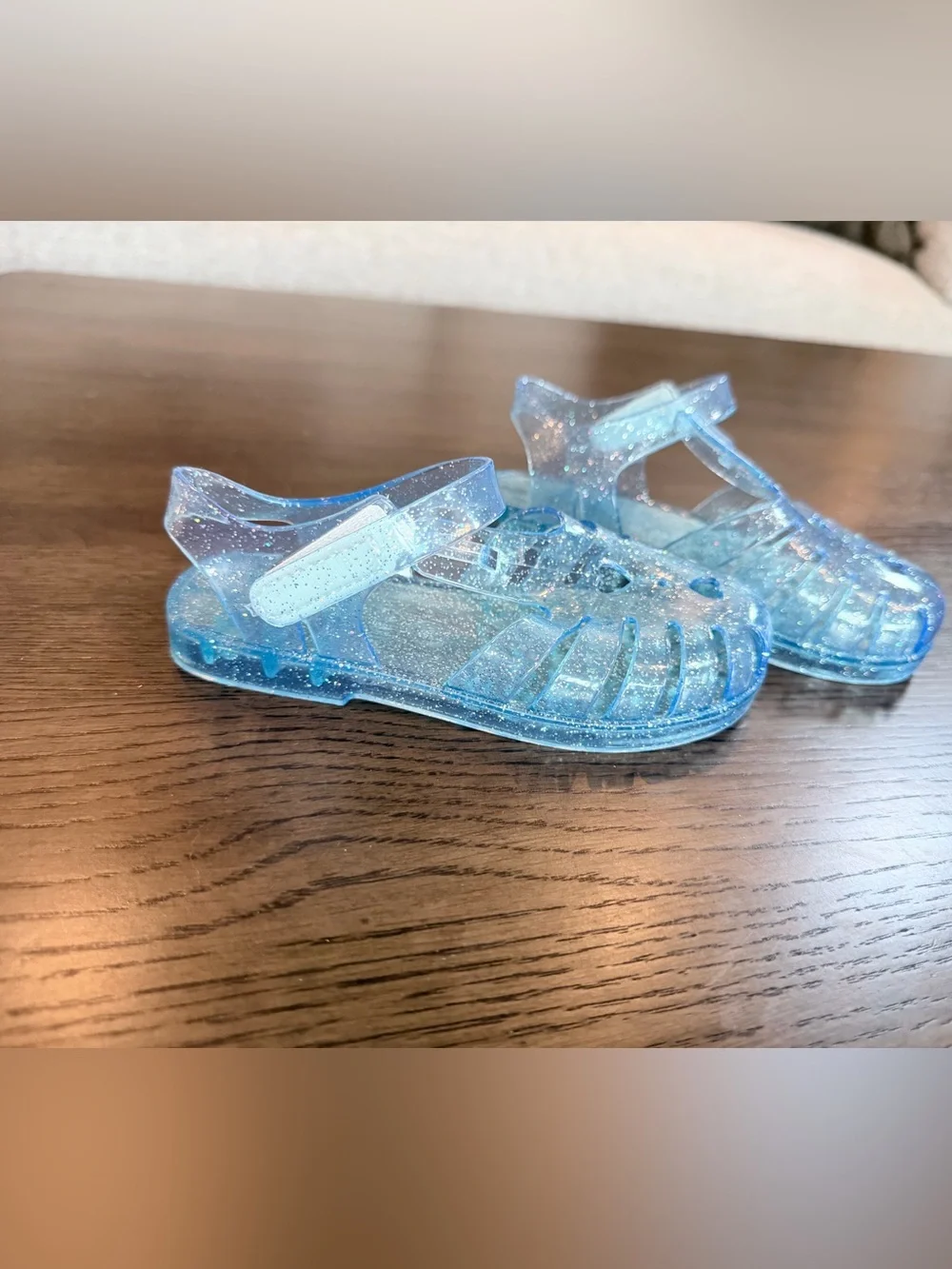 NWOT Toddler Size 10 (27) Sparkle Jelly Sandals - Blue